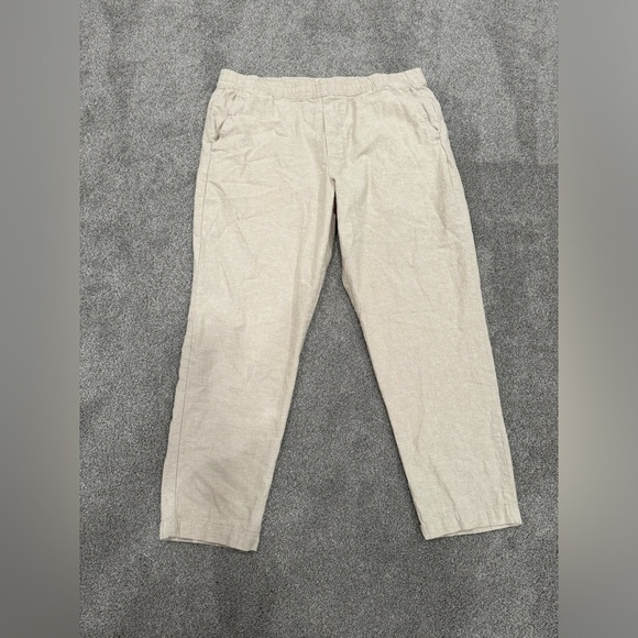 Gap Linen Cotton Blend Pull On with Tie Pants - Picture 1 of 9